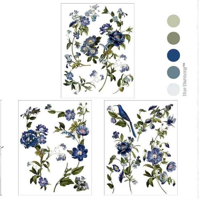 Redesign with Prima - Middy Transfer - Blue Nest Blooms