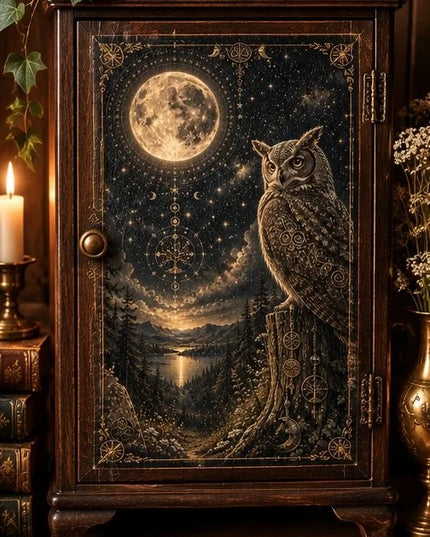 Posh Papers Celestial Owl Decoupage Paper, Furniture Decoupage Paper