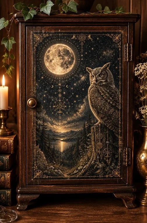 Posh Papers Celestial Owl Decoupage Paper, Furniture Decoupage Paper