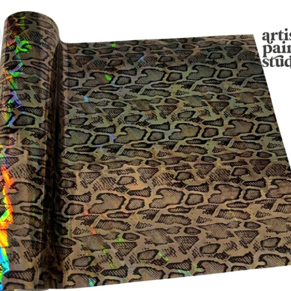 APS Foil - MISS HISS snake print metallic foil   - Rub On Foil