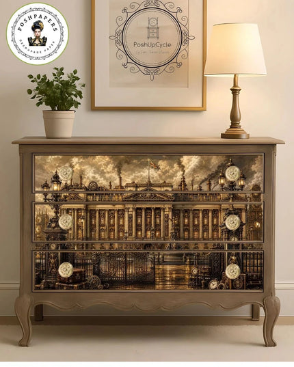 Posh Papers steampunk Buckingham palace