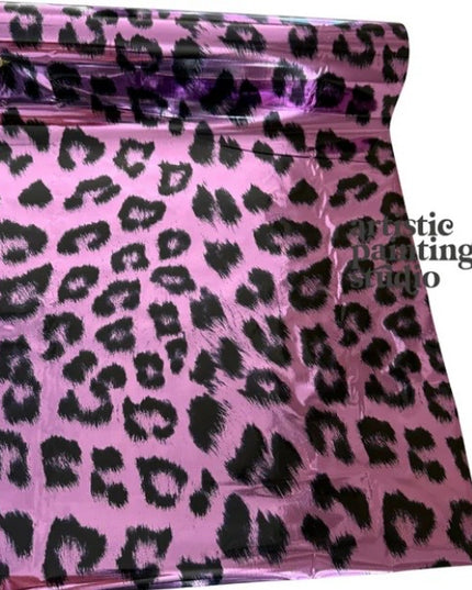 APS Foil - Pinky Paws Purple Animal Print Metallic  - Rub On Foil