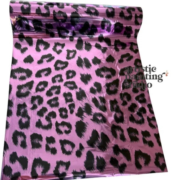 APS Foil - Pinky Paws Purple Animal Print Metallic  - Rub On Foil