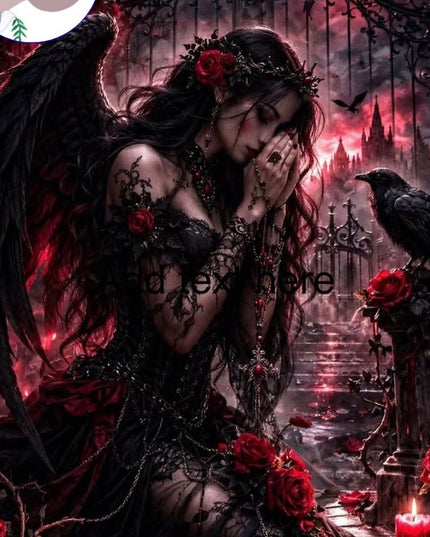 Posh Papers Fallen Angel Lilith Red Decoupage Paper