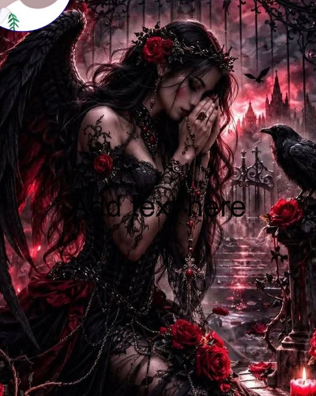 Posh Papers Fallen Angel Lilith Red Decoupage Paper