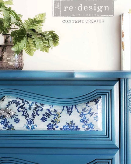 Redesign with Prima Cobalt Flourish Tissue Paper