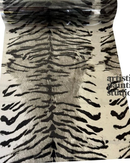 APS Foil - Snow Tiger - Transparent Animal Print Foil - Textile Friendly