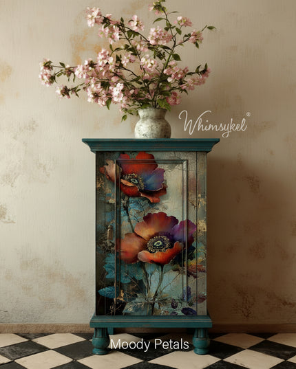 Whimsykel Designs Moody Petals Flower Decoupage Paper