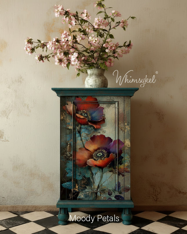 Whimsykel Designs Moody Petals Flower Decoupage Paper