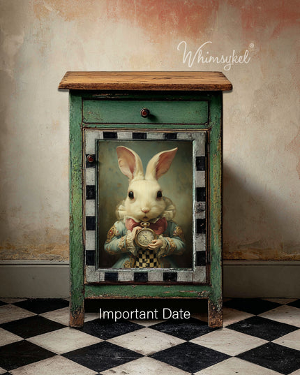 Whimsykel Designs Important Date Rabbit Decoupage Paper