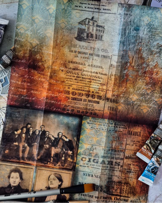 Redesign With Prima A3 Decoupage Paper - Chestnut Street