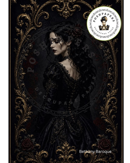 Posh Papers Peaky Bethany Baroque Decoupage Paper, Furniture Decoupage Paper