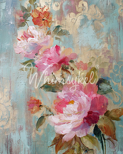 Whimsykel Designs Fresco Roses 2 Decoupage Paper