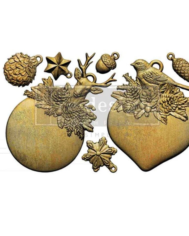 Redesign With Prima Evergreen Antler Emblem Decor Mould