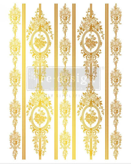 Redesign with Prima Chateau Filigree Gold Foil Decor Transfer