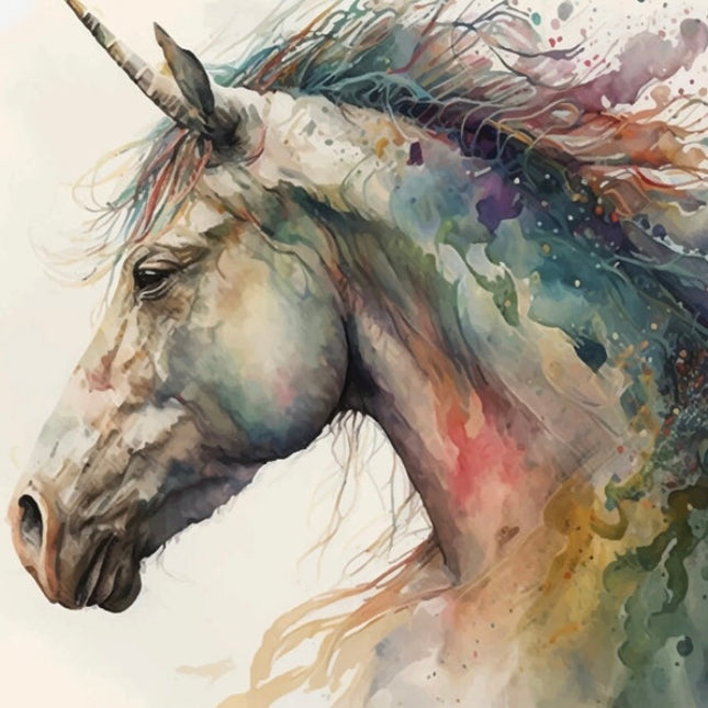 Three Yellow Goats - Rainbow Unicorn