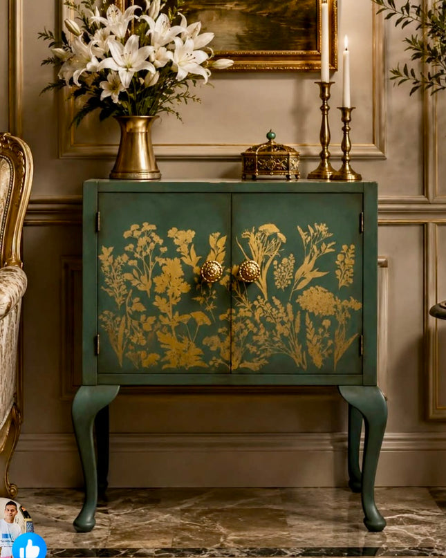 Redesign with Prima Luxe Foliage Gold Foil Decor Transfer