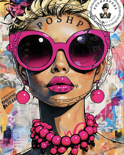 Posh Papers Decoupage Paper - Pop Of Pink
