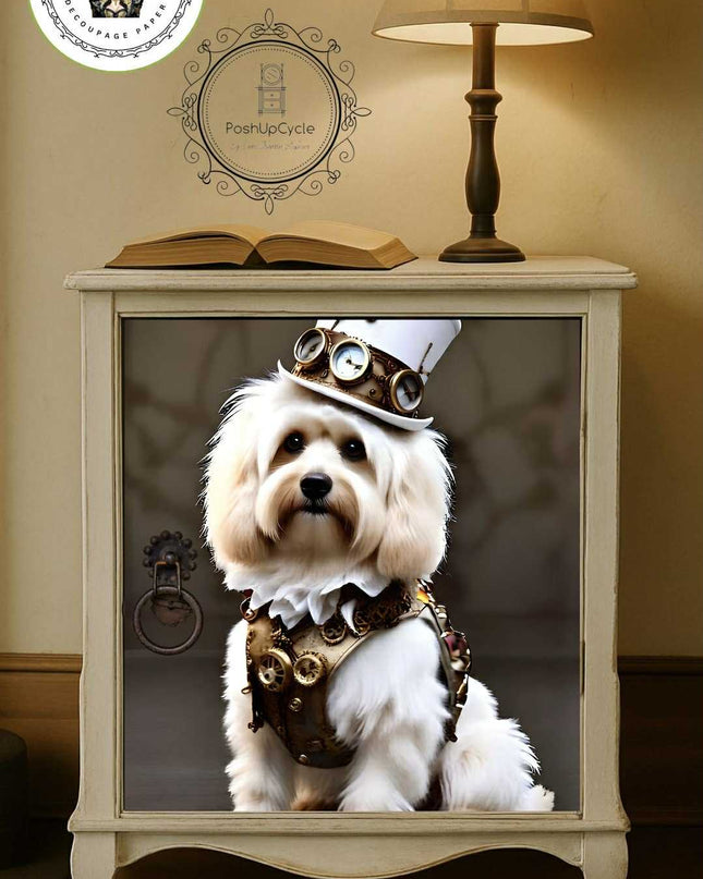 Posh Papers Decoupage Paper Snuggles Dog