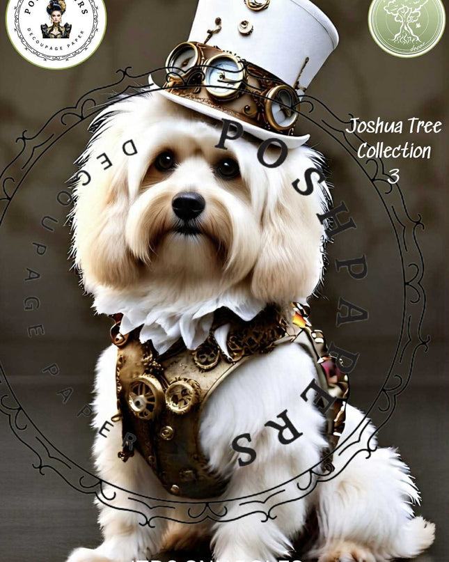 Posh Papers Decoupage Paper Snuggles Dog