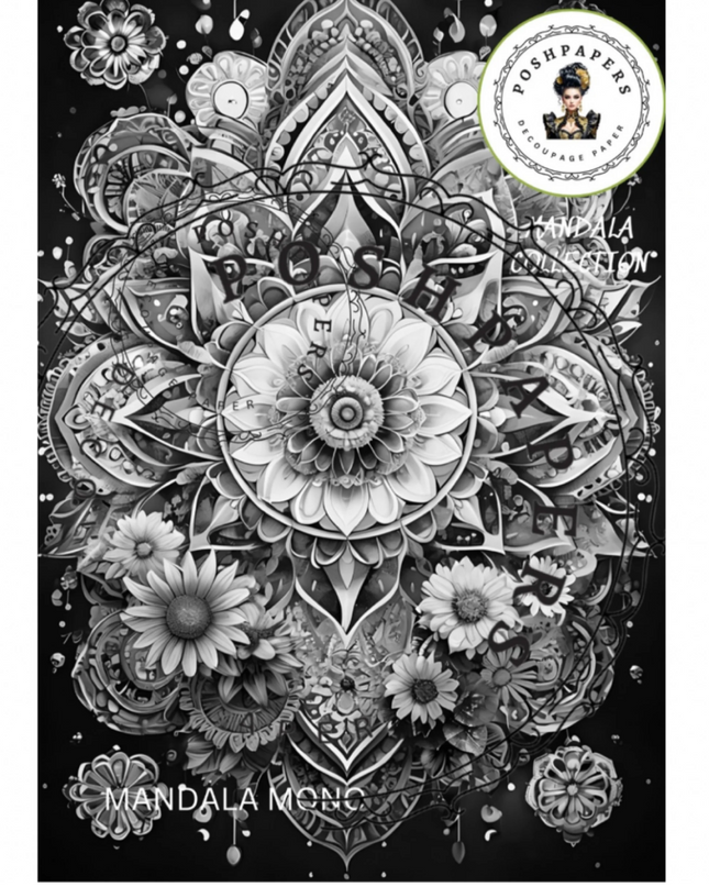 Posh Papers Mandala Mono