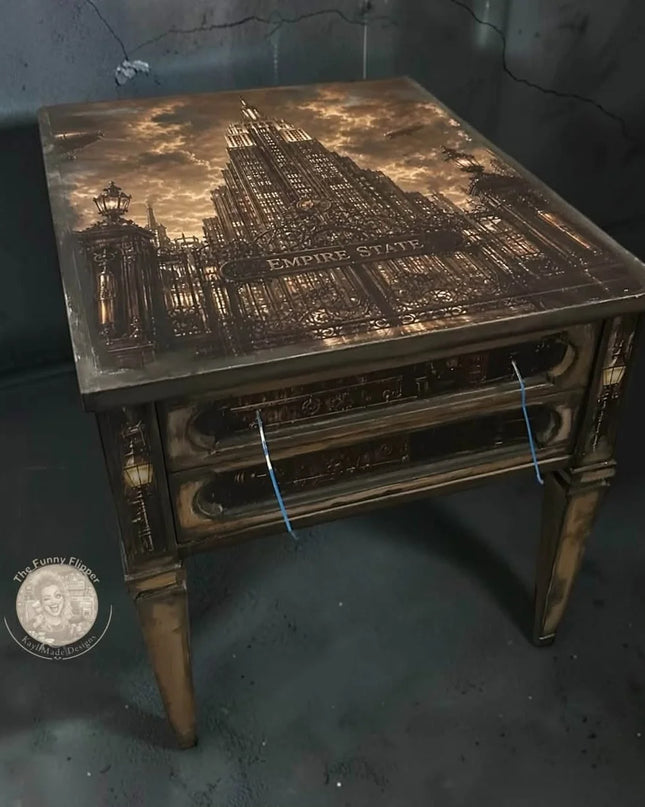 Posh Papers Empire State Decoupage Paper, Sepia Style Furniture Art