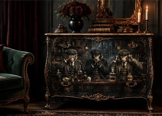 Posh Papers Peaky Blinders Monkeys Decoupage Paper