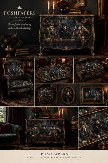 Posh Papers Peaky Blinders Monkeys Decoupage Paper