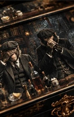Posh Papers Peaky Blinders Monkeys Decoupage Paper