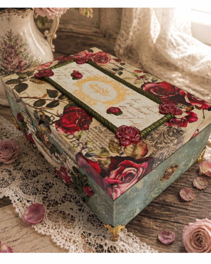 Redesign with Prima - Crimson Elegance Double Decoupage Fiber Paper Set