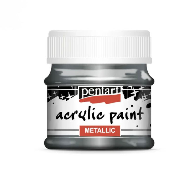 Pentart Metallic Acrylic Paint - Rococo Silver