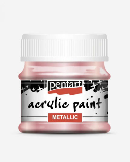 Pentart Metallic Acrylic Paint - Rose
