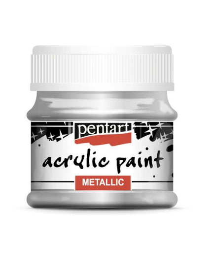 Pentart Metallic Acrylic Paint - Silver