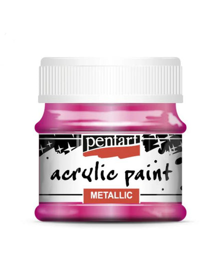 Pentart Metallic Acrylic Paint - Magenta