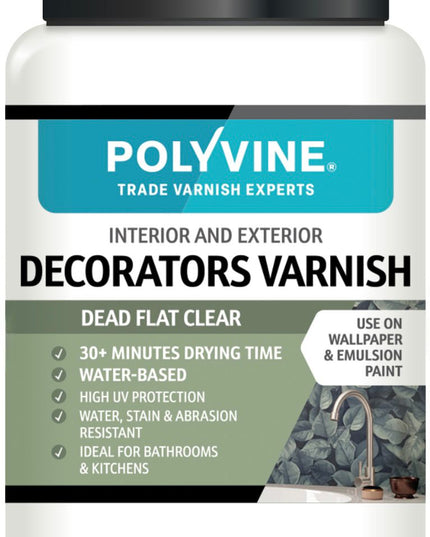 Polyvine Decorators Varnish Dead Flat Finish