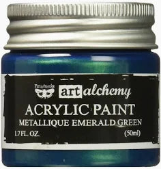 Redesign with Prima Finnabair Metallic Acrylic Paint Emerald Green