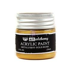 Redesign with Prima Finnabair Metallic Acrylic Paint Gold Rush